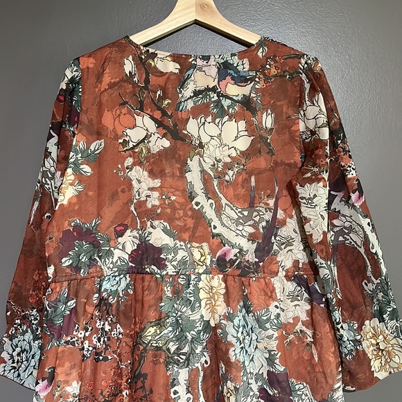 Anthropologie Hemant & Nandita Zeri Peasant Midi Dress - Picture 7 of 15